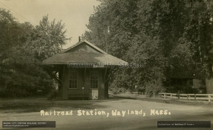 Postcard: Railroad Station, Wayland, Massachusetts